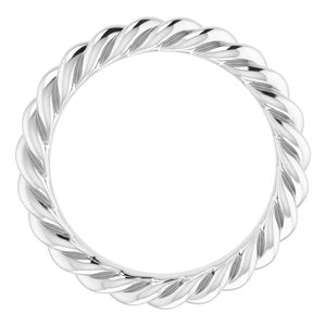Continuum Sterling Silver Skinny Rope Band