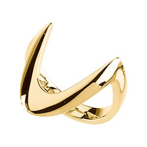 10K Or 14K Yellow Gold Polished Freeform Ring