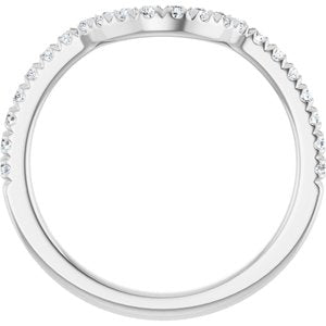 14K White Gold Round 1.55 Mm Polished Lab-Grown Diamond Ring Size 7