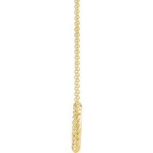 14K Yellow Gold 14.2 Mm 18 In Polished Rope Circle Necklace
