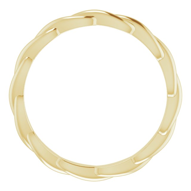 14K Yellow Or White Gold Or Sterling Silver Or Platinum Polished Woven Standard-Fit Band