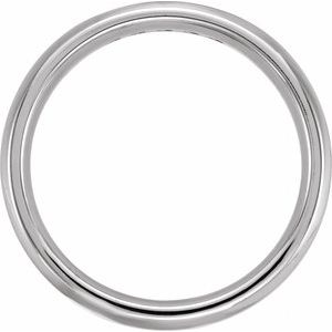 14K White Gold Round 2.2 Mm G-H Si2-Si3 1/5 Ctw Natural Diamond Beveled Edge Comfort-Fit Band Size 10