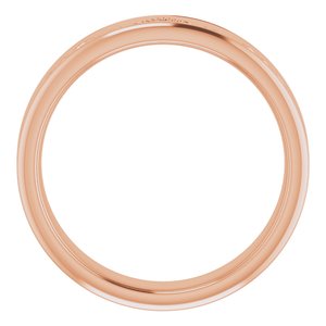 10K Rose Gold 5.5 Mm Polished Claddagh Band Size 11.5