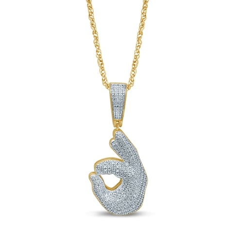 10K Yellow Gold 0.31-0.37 Cttw Diamond  Charm