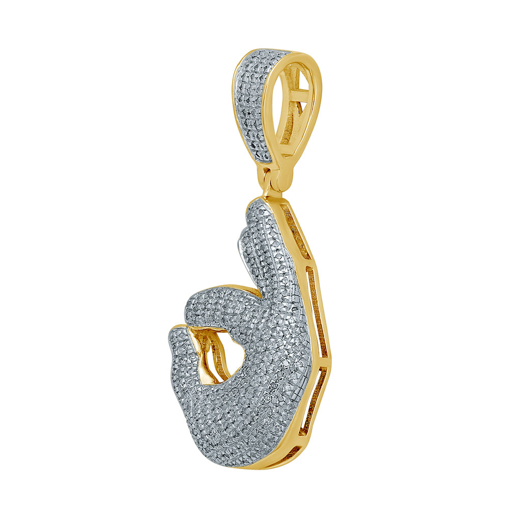 10K Yellow Gold 0.31-0.37 Cttw Diamond  Charm