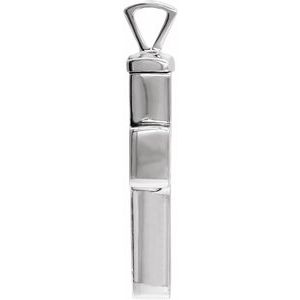 10K White Gold Without Box Polished Plain Cross Ash Holder Pendant