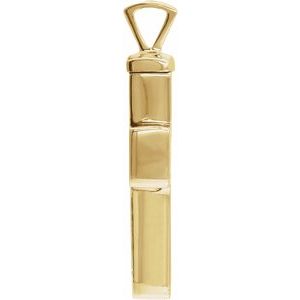 10K Yellow Gold Without Box Polished Mens Cross Ash Holder Pendant