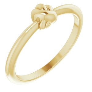 14K Yellow Gold Polished Stackable Knot Ring Size 7