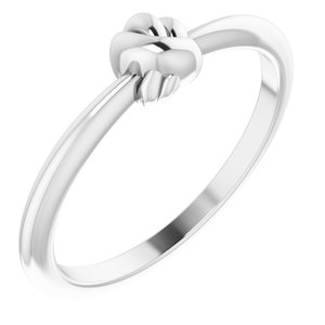 Sterling Silver Polished Stackable Knot Ring Size 7