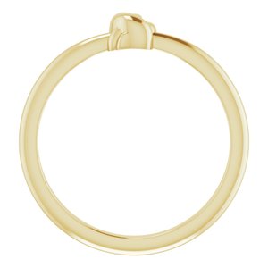 14K Yellow Gold Polished Stackable Knot Ring Size 7