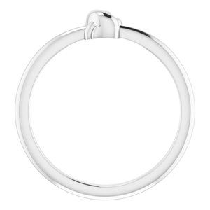 Sterling Silver Polished Stackable Knot Ring Size 7