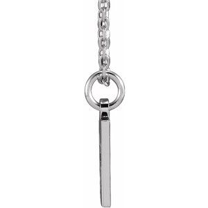 Sterling Silver Numeral 4 12.41 X 5.32 Mm 16-18 In Polished Pierced Numeral Dog Tag Necklace