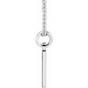 Sterling Silver Numeral 1 12.41 X 5.32 Mm 16-18 In Polished Pierced Numeral Dog Tag Necklace