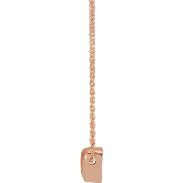 14K Rose Gold 16-18 In Polished Puffed Heart Necklace