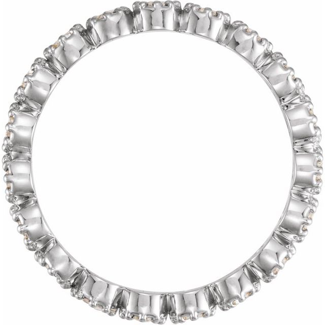 14K Yellow Or White Gold Round 2.25 Mm Vs1-Si1, Ghi Polished 1/2 Ctw Natural Diamond Rose-Cut Eternity Band