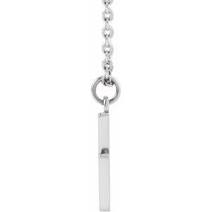 Sterling Silver  Lightning Bolt Necklace, Length: 18 In