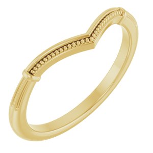 14K Yellow Gold Polished Matching Band Size 7