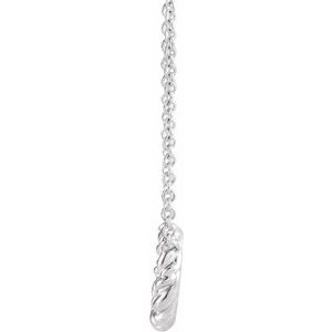 Sterling Silver 9.4 Mm 18 In Polished Rope Circle Necklace