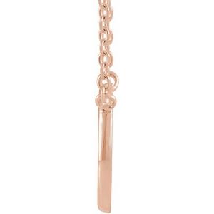 14K Rose Gold 10.67 X 10.3 Mm 18 In Polished Open Circle Necklace