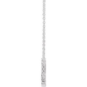 Sterling Silver 35.32 X 8.25 Mm 16 In Polished "Believe" Necklace