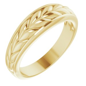 14K Yellow Gold Polished Braided Pattern Ring Size 10