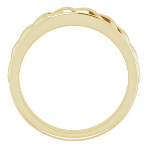 14K Yellow Gold Polished Braided Pattern Ring Size 10