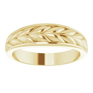 14K Yellow Gold Polished Braided Pattern Ring Size 10