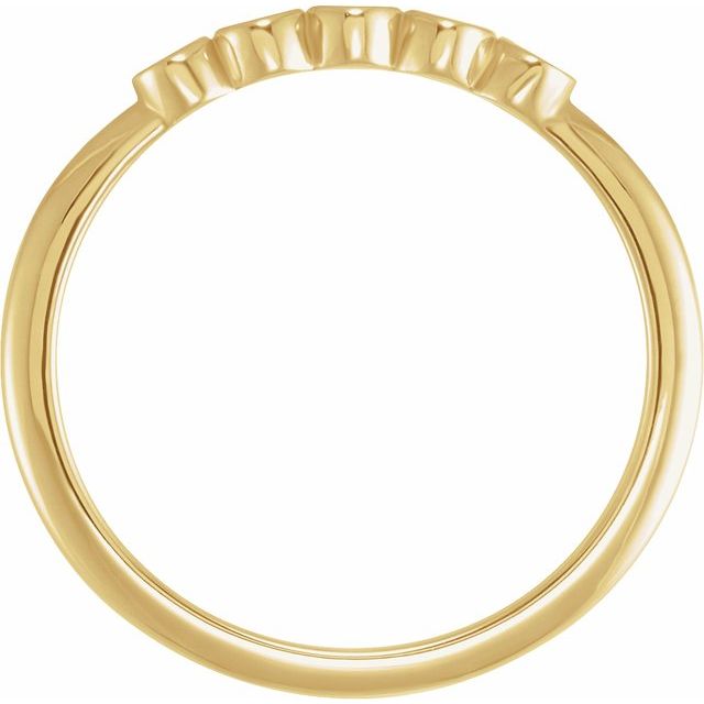 14K Rose Or Yellow Or White Gold Round 2 Mm Polished 1/8 Ctw Natural Diamond 5-Stone Rose-Cut Ring, Size 7