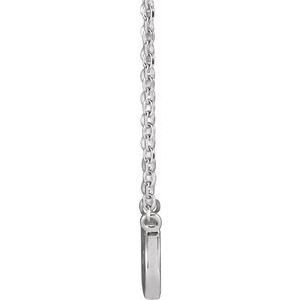 Sterling Silver 28.36 X 7.33 Mm 18 In Polished Faith Infinity Symbol Necklace