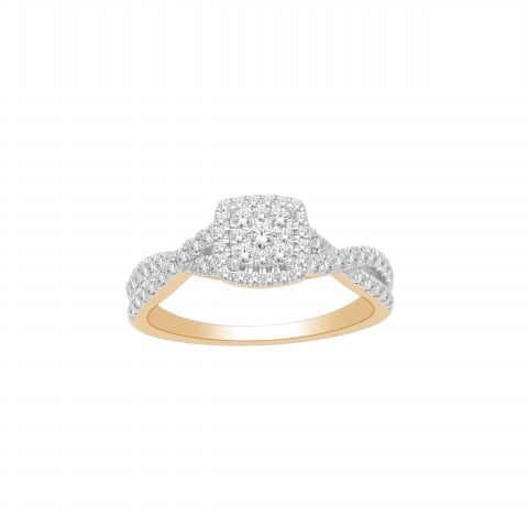 10K Yellow Or White Gold 0.50 Cttw Diamond Ladies Ring