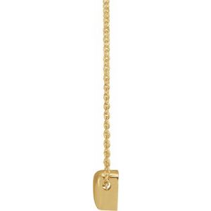 14K Yellow Gold  Puffed Heart Necklace, Length: 18 In