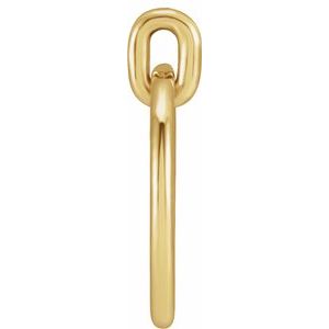 14K Yellow Gold 22.05 X 18.29 Mm Polished Circle Pendant