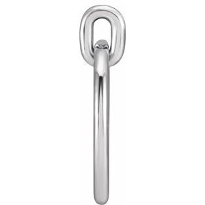 14K White Gold 22.05 X 18.29 Mm Polished Circle Pendant
