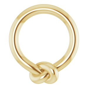 14K Yellow Gold 11.46 X 10.1 Mm Polished Metal Circle Knot Pendant