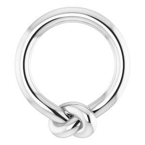 14K White Gold 11.46 X 10.1 Mm Polished Metal Circle Knot Pendant