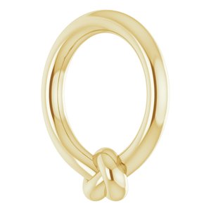 14K Yellow Gold 11.46 X 10.1 Mm Polished Metal Circle Knot Pendant