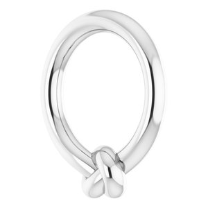 14K White Gold 11.46 X 10.1 Mm Polished Metal Circle Knot Pendant