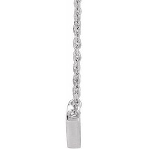14K White Gold 18 X 8.26 Mm 18 In Polished Minimalist V-Shaped Necklace