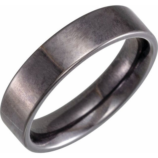 Tantalum Polished Comfort-Fit Flat Band