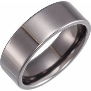 Tantalum 8 mm Flat Comfort-Fit Band Size 5.5