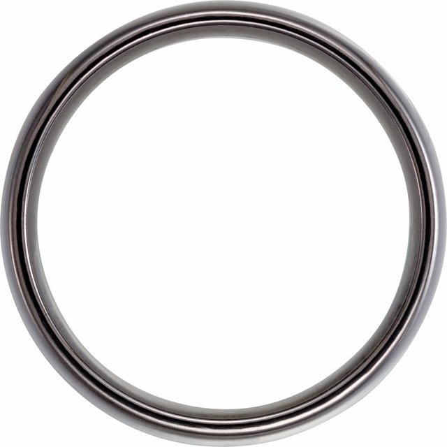Tantalum Polished Comfort-Fit Half Round Band