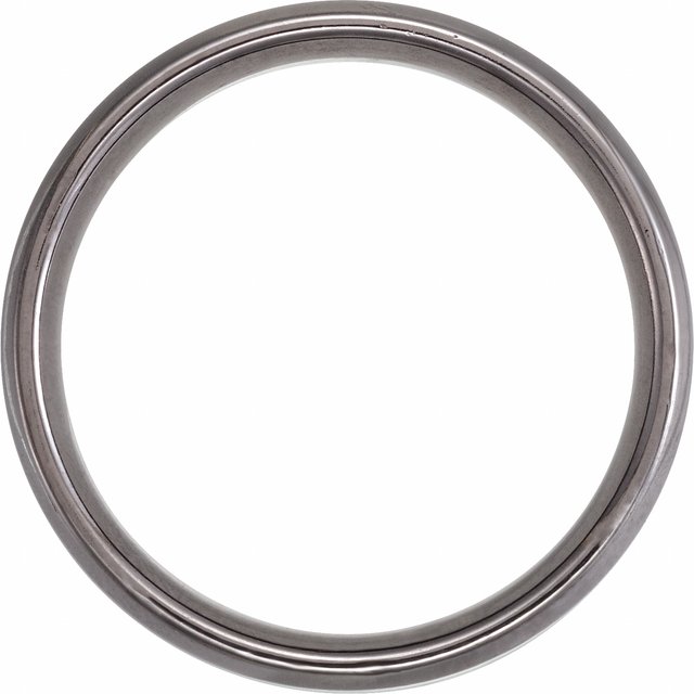 Tantalum Polished Beveled-Edge Comfort-Fit Band