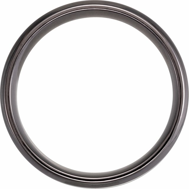 Tantalum Polished Beveled-Edge Comfort-Fit Band