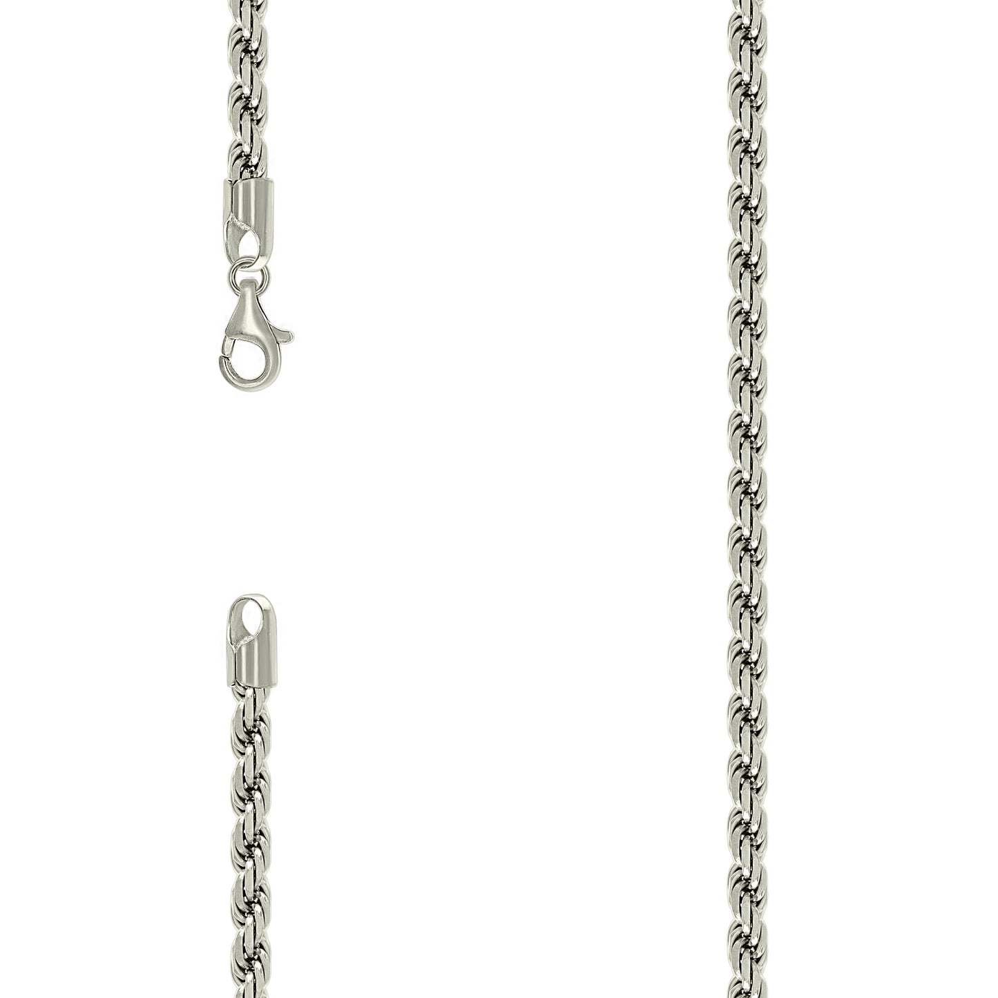 Sterling Silver Solid Rope Silver Chain
