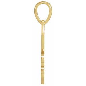 14K Yellow Gold Petite Lotus Pendant