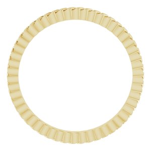 14K Yellow Gold 2 Mm Polished Ladies Chain Link Inspired Band Size 7