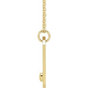 14K Yellow Gold Zodiac Leo Round 2.5 Mm G-H I1 Natural Citrine And .01 Ctw Natural Diamond Zodiac Constellation Necklace, Length: 18 In