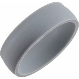 Gray Silicone 7 Mm Dome Comfort Fit Band