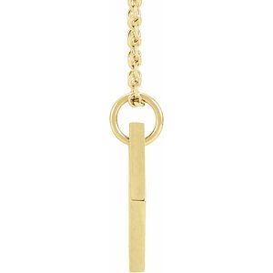 14K Yellow Gold Round 1Mm G-H I1 .005 Ctw Natural Diamond Rhombus Necklace