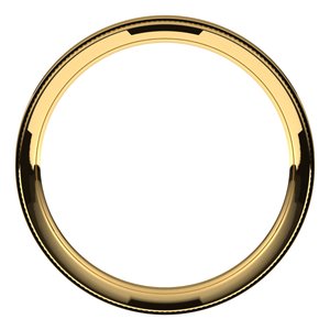 10K Yellow Or White Or Rose Gold Milgrain Stepped-Edge Comfort-Fit Flat Band
